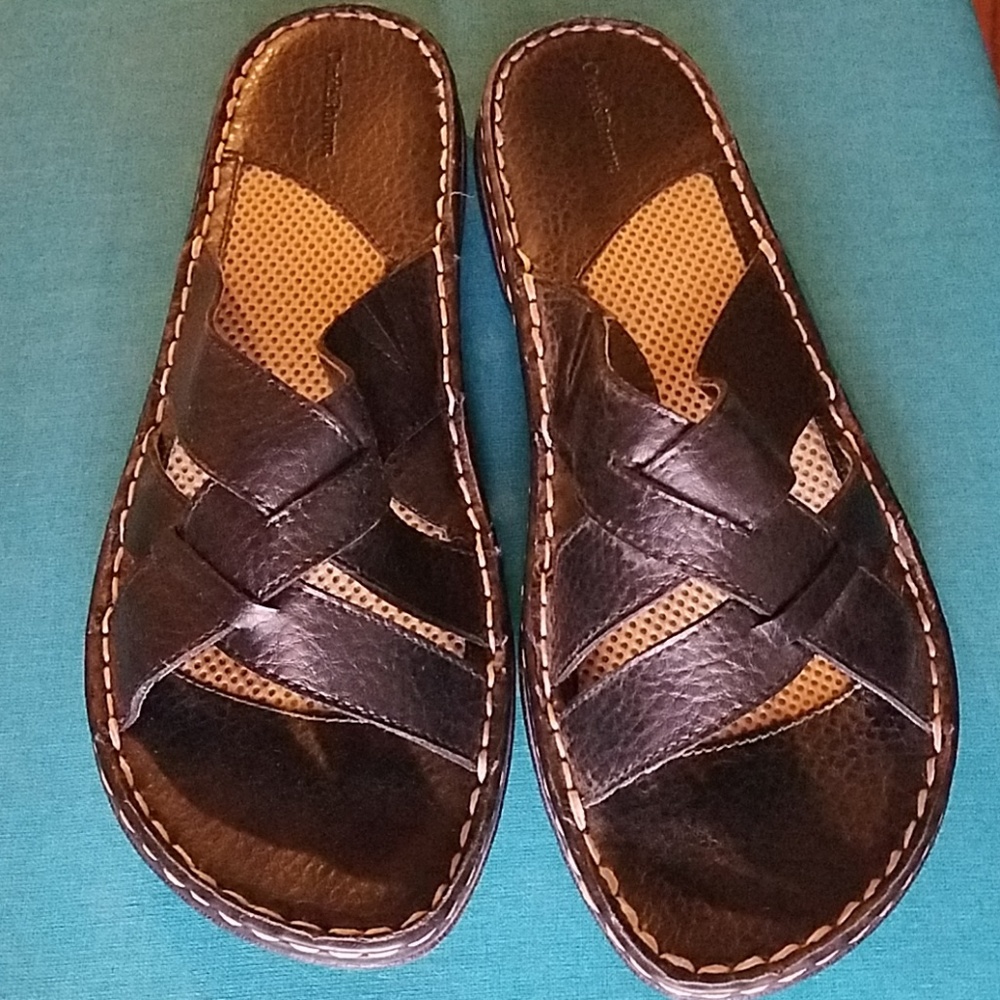 Low Black Sandals. 3/$20
